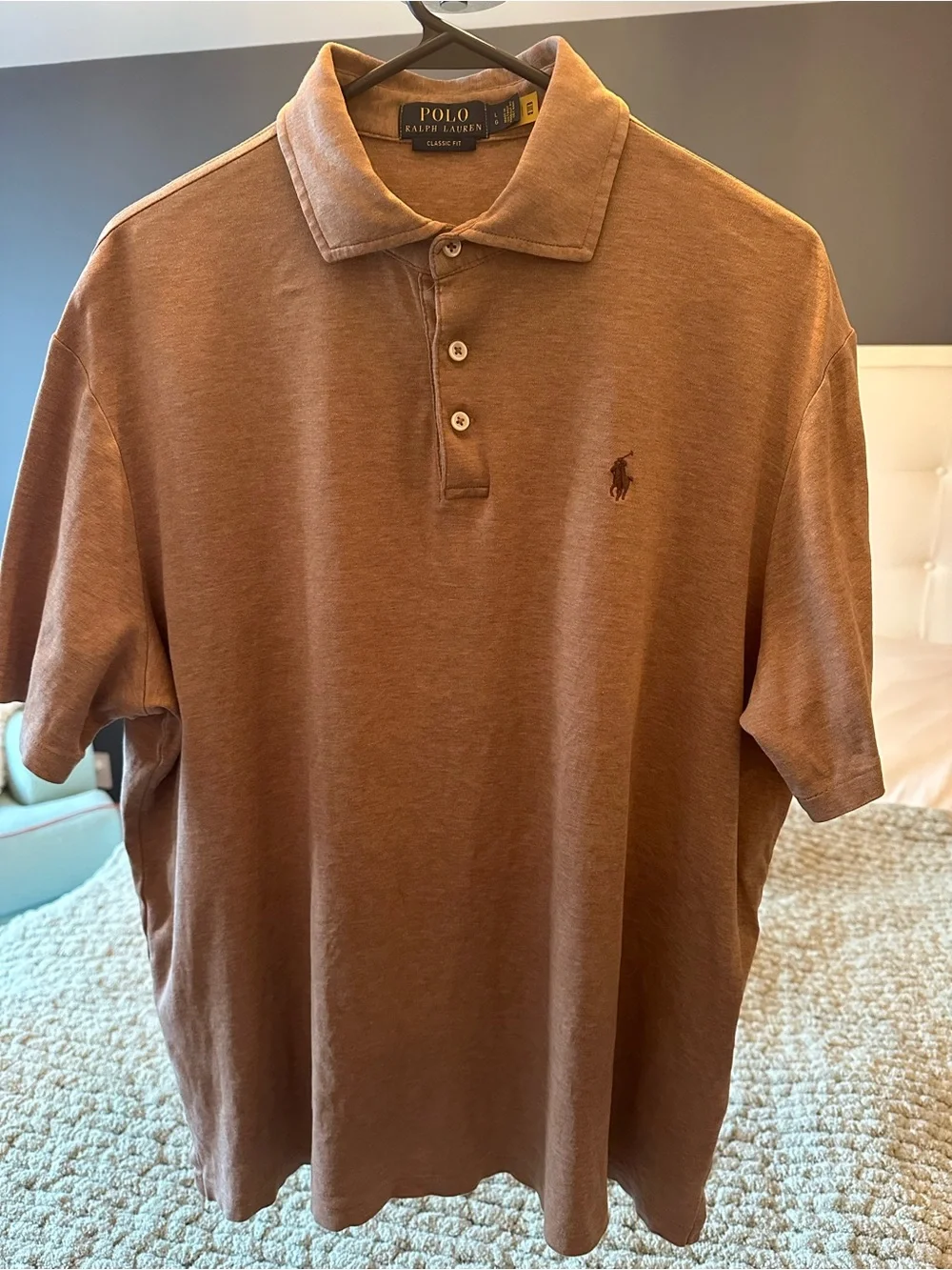 Ralph Lauren Men’s Brown Polo Shirt with Embroidered Pony